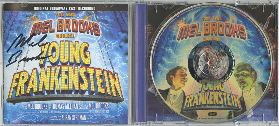 Mel Brooks SIGNED Young Frankenstein CD *VERY RARE*